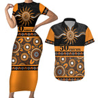 Tigers NAIDOC Week Personalised Couples Matching Short Sleeve Bodycon Dress and Hawaiian Shirt Aboriginal Torres Strait Islanders Vibe