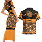 Tigers NAIDOC Week Personalised Couples Matching Short Sleeve Bodycon Dress and Hawaiian Shirt Aboriginal Torres Strait Islanders Vibe
