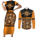 Tigers NAIDOC Week Personalised Couples Matching Short Sleeve Bodycon Dress and Long Sleeve Button Shirt Aboriginal Torres Strait Islanders Vibe