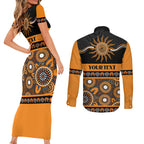 Tigers NAIDOC Week Personalised Couples Matching Short Sleeve Bodycon Dress and Long Sleeve Button Shirt Aboriginal Torres Strait Islanders Vibe