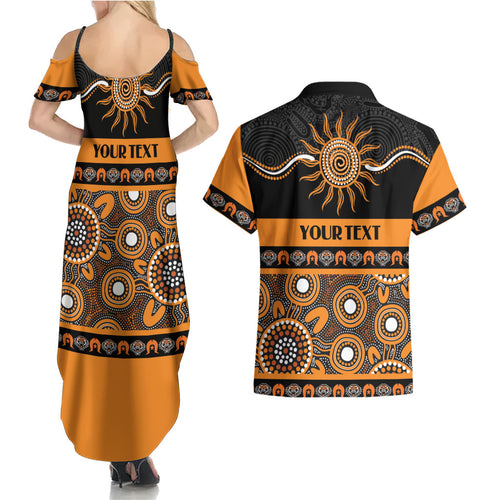 Tigers NAIDOC Week Personalised Couples Matching Summer Maxi Dress and Hawaiian Shirt Aboriginal Torres Strait Islanders Vibe