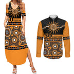 Tigers NAIDOC Week Personalised Couples Matching Summer Maxi Dress and Long Sleeve Button Shirt Aboriginal Torres Strait Islanders Vibe