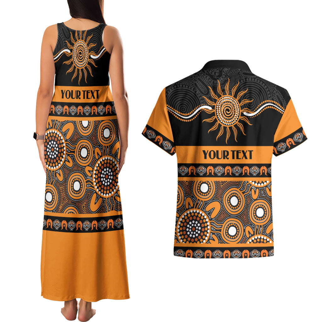 Tigers NAIDOC Week Personalised Couples Matching Tank Maxi Dress and Hawaiian Shirt Aboriginal Torres Strait Islanders Vibe