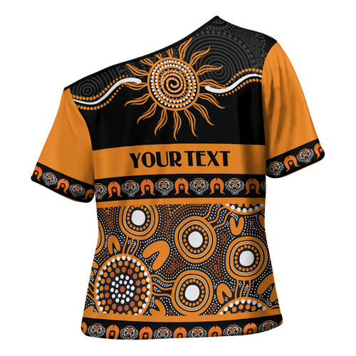 Tigers NAIDOC Week Personalised Cross Shoulder Shirt Aboriginal Torres Strait Islanders Vibe