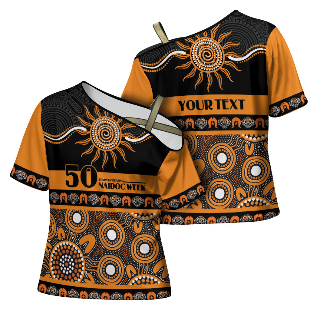 Tigers NAIDOC Week Personalised Cross Shoulder Shirt Aboriginal Torres Strait Islanders Vibe
