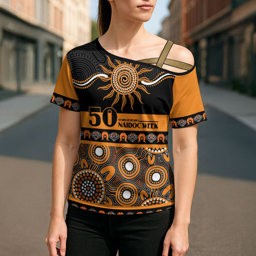 Tigers NAIDOC Week Personalised Cross Shoulder Shirt Aboriginal Torres Strait Islanders Vibe