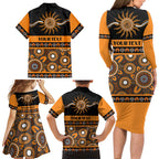 Tigers NAIDOC Week Personalised Family Matching Long Sleeve Bodycon Dress and Hawaiian Shirt Aboriginal Torres Strait Islanders Vibe