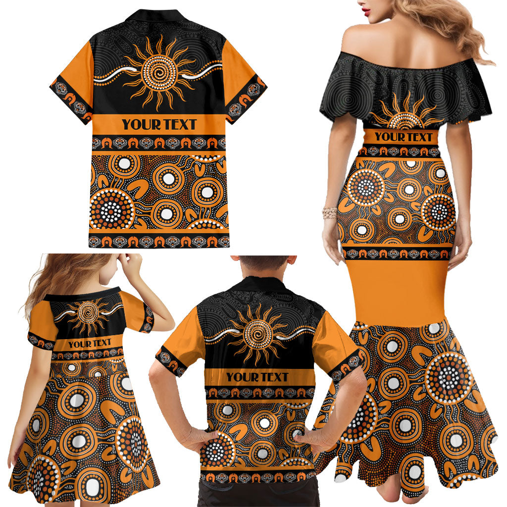 Tigers NAIDOC Week Personalised Family Matching Mermaid Dress and Hawaiian Shirt Aboriginal Torres Strait Islanders Vibe