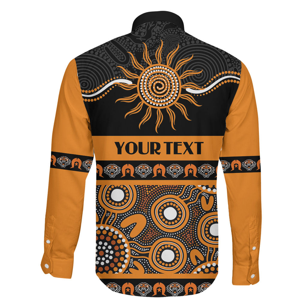 Tigers NAIDOC Week Personalised Family Matching Off The Shoulder Long Sleeve Dress and Hawaiian Shirt Aboriginal Torres Strait Islanders Vibe