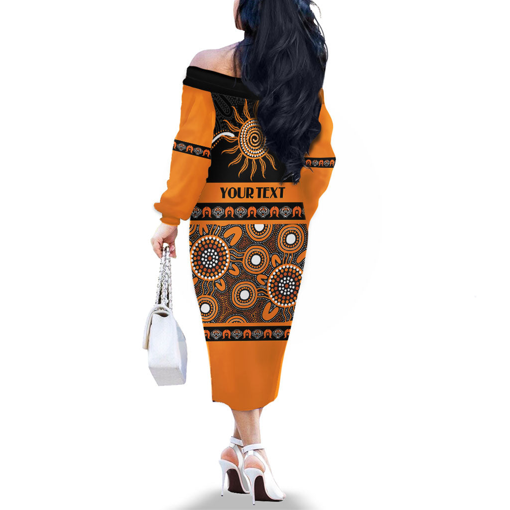 Tigers NAIDOC Week Personalised Family Matching Off The Shoulder Long Sleeve Dress and Hawaiian Shirt Aboriginal Torres Strait Islanders Vibe