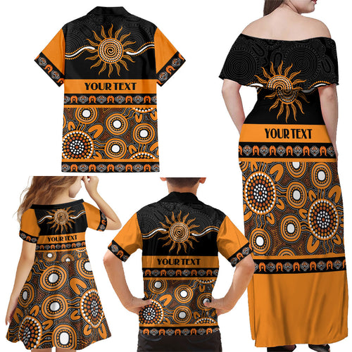 Tigers NAIDOC Week Personalised Family Matching Off Shoulder Maxi Dress and Hawaiian Shirt Aboriginal Torres Strait Islanders Vibe