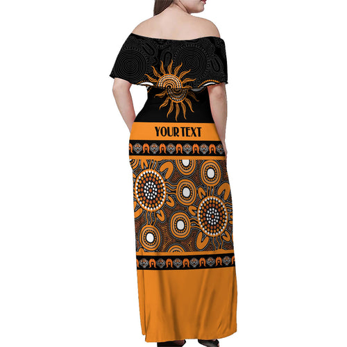 Tigers NAIDOC Week Personalised Family Matching Off Shoulder Maxi Dress and Hawaiian Shirt Aboriginal Torres Strait Islanders Vibe