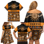 Tigers NAIDOC Week Personalised Family Matching Off Shoulder Short Dress and Hawaiian Shirt Aboriginal Torres Strait Islanders Vibe