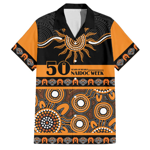 Tigers NAIDOC Week Personalised Family Matching Puletasi and Hawaiian Shirt Aboriginal Torres Strait Islanders Vibe