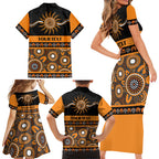 Tigers NAIDOC Week Personalised Family Matching Short Sleeve Bodycon Dress and Hawaiian Shirt Aboriginal Torres Strait Islanders Vibe