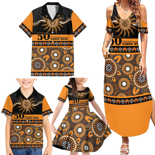 Tigers NAIDOC Week Personalised Family Matching Summer Maxi Dress and Hawaiian Shirt Aboriginal Torres Strait Islanders Vibe