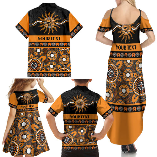 Tigers NAIDOC Week Personalised Family Matching Summer Maxi Dress and Hawaiian Shirt Aboriginal Torres Strait Islanders Vibe