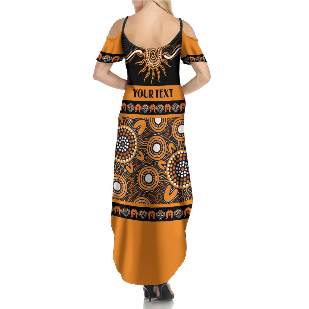 Tigers NAIDOC Week Personalised Family Matching Summer Maxi Dress and Hawaiian Shirt Aboriginal Torres Strait Islanders Vibe