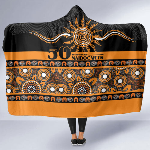 Tigers NAIDOC Week Hooded Blanket Aboriginal Torres Strait Islanders Vibe