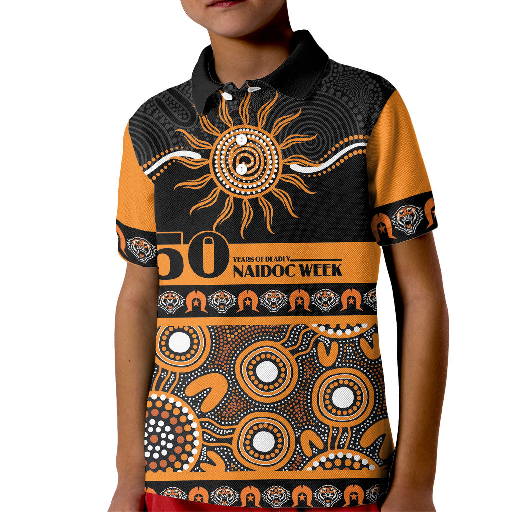 Tigers NAIDOC Week Personalised Kid Polo Shirt Aboriginal Torres Strait Islanders Vibe
