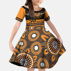 Tigers NAIDOC Week Personalised Kid Short Sleeve Dress Aboriginal Torres Strait Islanders Vibe
