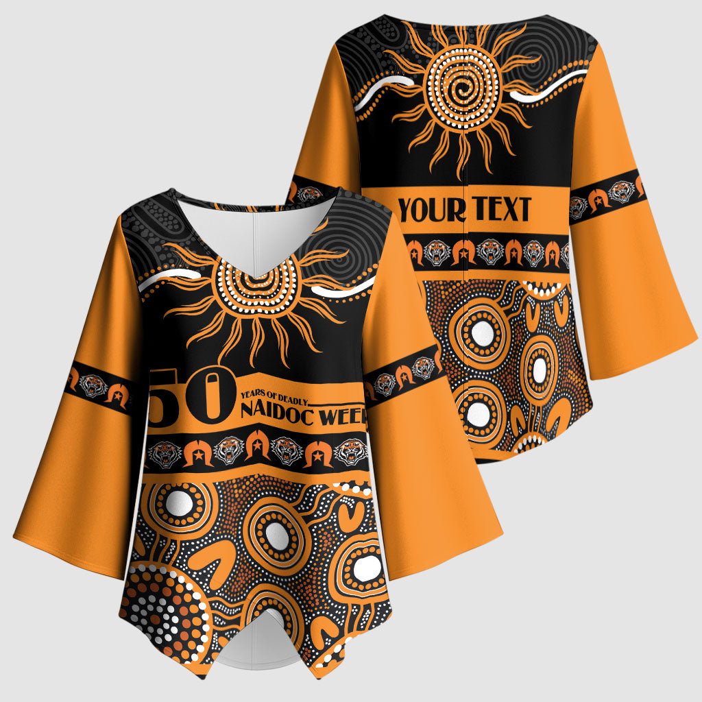 Tigers NAIDOC Week Personalised Kimono Sleeve Blouse Aboriginal Torres Strait Islanders Vibe
