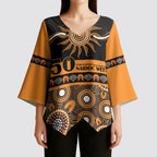 Tigers NAIDOC Week Personalised Kimono Sleeve Blouse Aboriginal Torres Strait Islanders Vibe