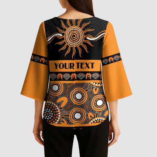 Tigers NAIDOC Week Personalised Kimono Sleeve Blouse Aboriginal Torres Strait Islanders Vibe