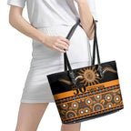 Tigers NAIDOC Week Leather Tote Bag Aboriginal Torres Strait Islanders Vibe