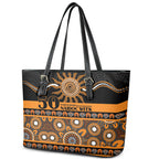 Tigers NAIDOC Week Leather Tote Bag Aboriginal Torres Strait Islanders Vibe