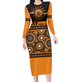 Tigers NAIDOC Week Personalised Long Sleeve Bodycon Dress Aboriginal Torres Strait Islanders Vibe