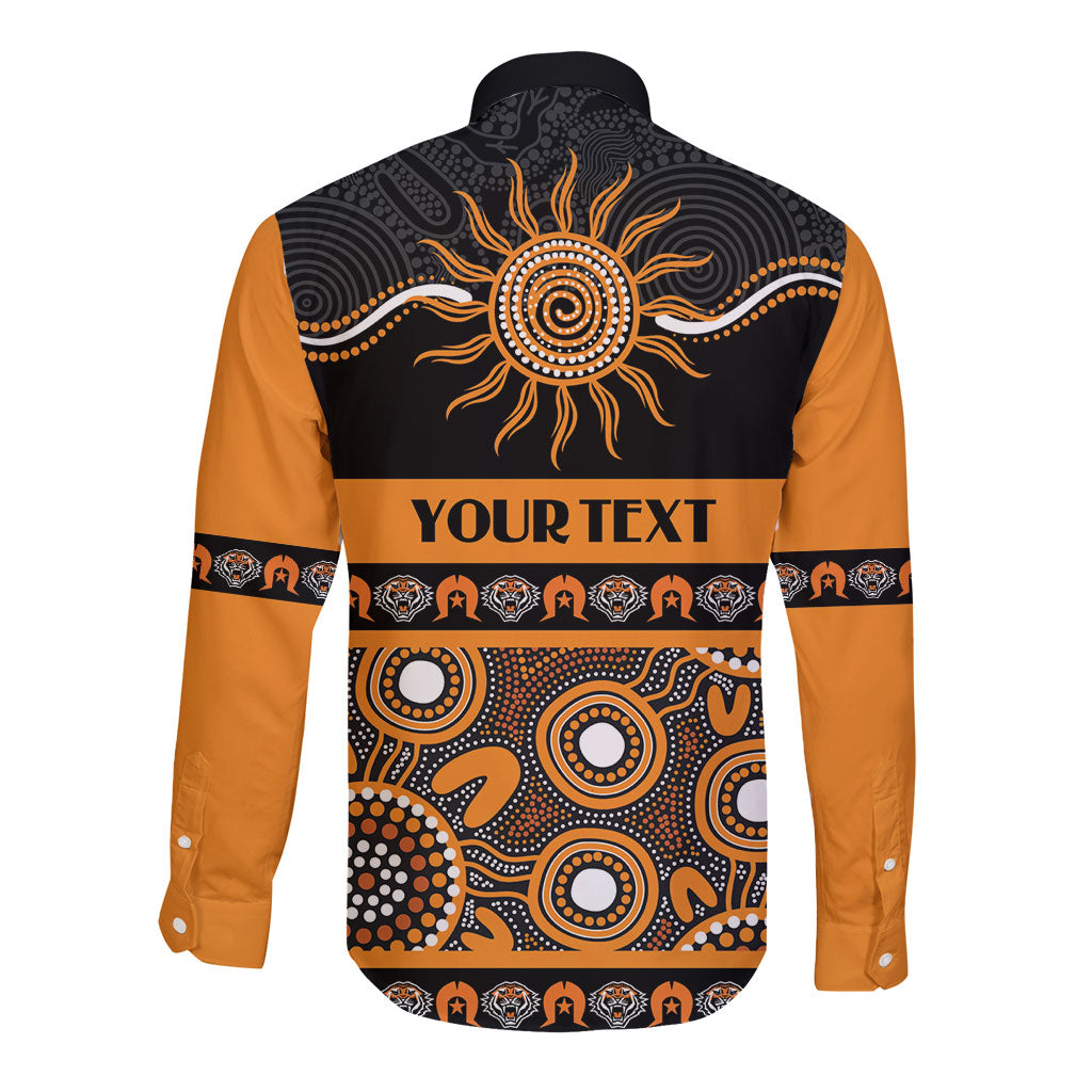 Tigers NAIDOC Week Personalised Long Sleeve Button Shirt Aboriginal Torres Strait Islanders Vibe