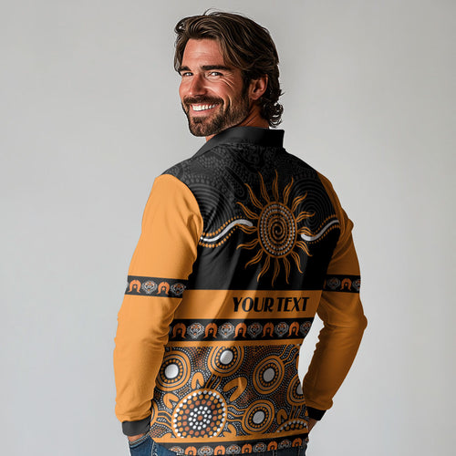 Tigers NAIDOC Week Personalised Long Sleeve Polo Shirt Aboriginal Torres Strait Islanders Vibe