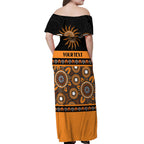 Tigers NAIDOC Week Personalised Off Shoulder Maxi Dress Aboriginal Torres Strait Islanders Vibe