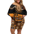Tigers NAIDOC Week Personalised Off Shoulder Short Dress Aboriginal Torres Strait Islanders Vibe