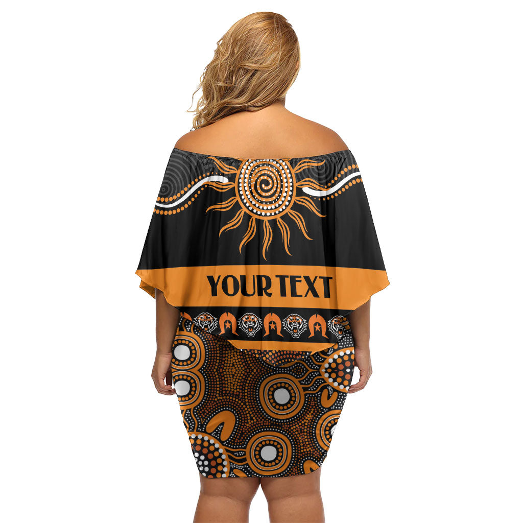 Tigers NAIDOC Week Personalised Off Shoulder Short Dress Aboriginal Torres Strait Islanders Vibe