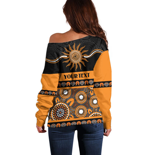 Tigers NAIDOC Week Personalised Off Shoulder Sweater Aboriginal Torres Strait Islanders Vibe
