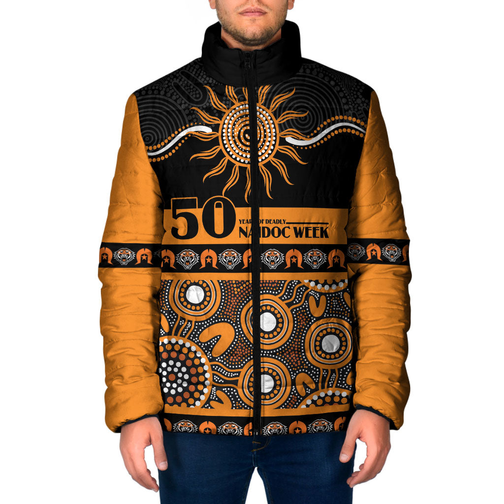 Tigers NAIDOC Week Personalised Padded Jacket Aboriginal Torres Strait Islanders Vibe