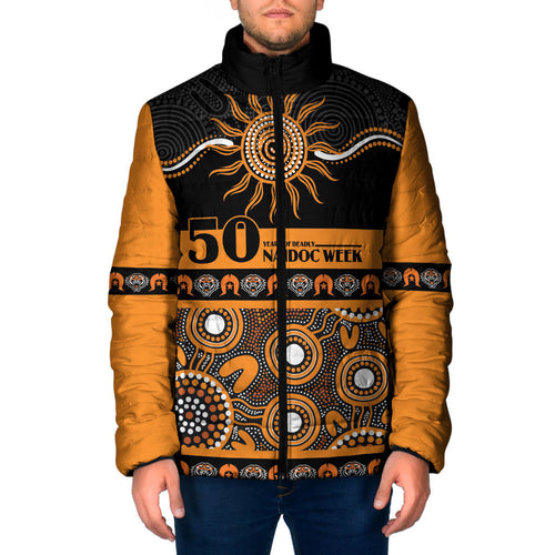 Tigers NAIDOC Week Personalised Padded Jacket Aboriginal Torres Strait Islanders Vibe