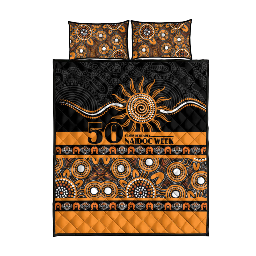 Tigers NAIDOC Week Quilt Bed Set Aboriginal Torres Strait Islanders Vibe
