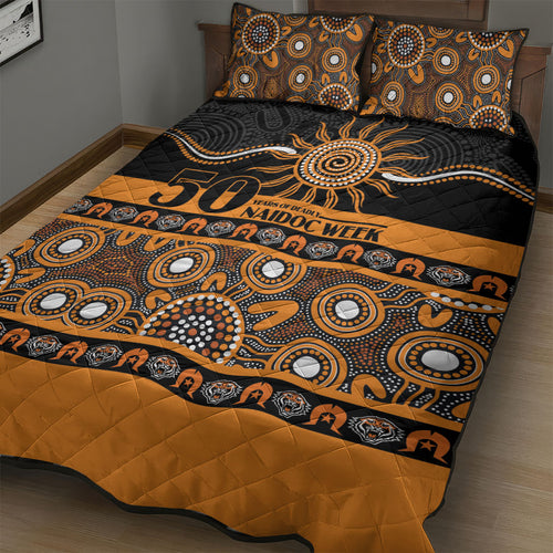 Tigers NAIDOC Week Quilt Bed Set Aboriginal Torres Strait Islanders Vibe
