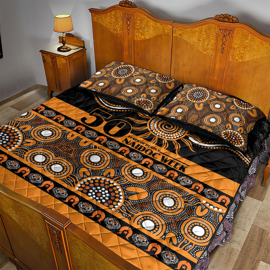 Tigers NAIDOC Week Quilt Bed Set Aboriginal Torres Strait Islanders Vibe