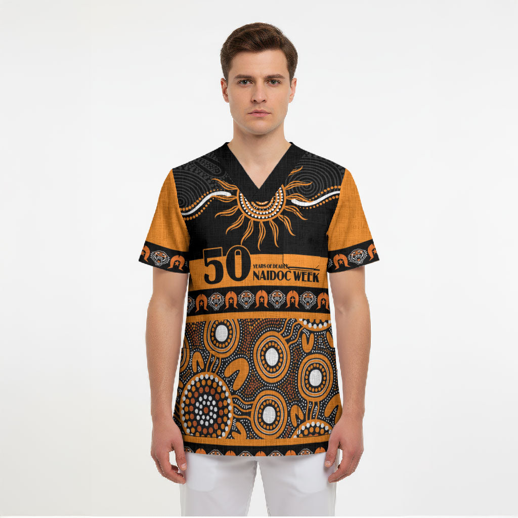 Tigers NAIDOC Week Personalised Scrub Top Aboriginal Torres Strait Islanders Vibe