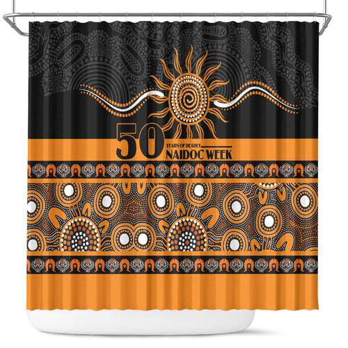 Tigers NAIDOC Week Shower Curtain Aboriginal Torres Strait Islanders Vibe