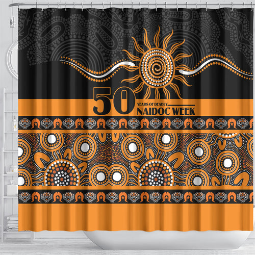 Tigers NAIDOC Week Shower Curtain Aboriginal Torres Strait Islanders Vibe