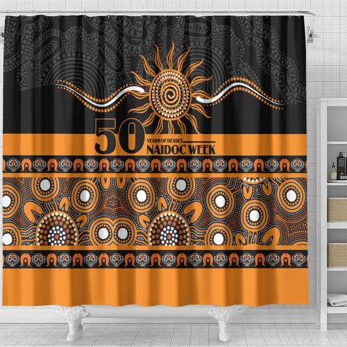 Tigers NAIDOC Week Shower Curtain Aboriginal Torres Strait Islanders Vibe