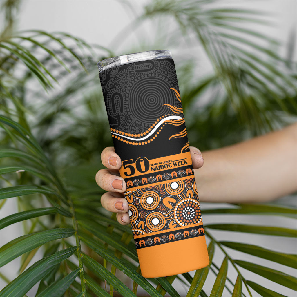Tigers NAIDOC Week Personalised Skinny Tumbler Aboriginal Torres Strait Islanders Vibe