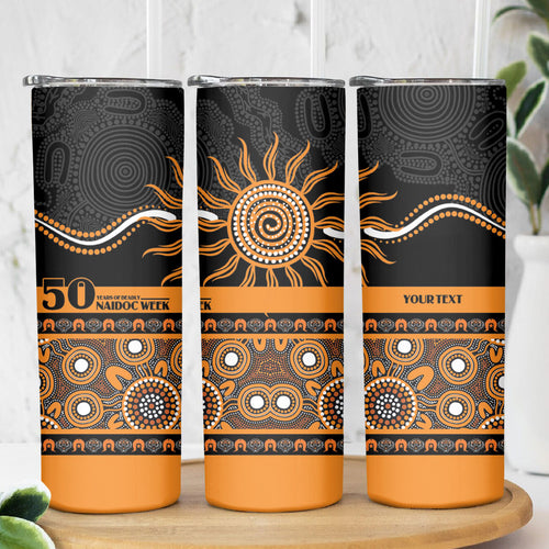 Tigers NAIDOC Week Personalised Skinny Tumbler Aboriginal Torres Strait Islanders Vibe