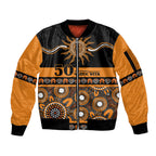 Tigers NAIDOC Week Personalised Sleeve Zip Bomber Jacket Aboriginal Torres Strait Islanders Vibe