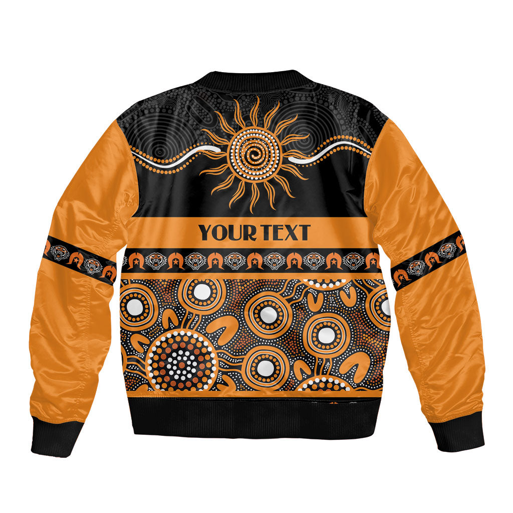 Tigers NAIDOC Week Personalised Sleeve Zip Bomber Jacket Aboriginal Torres Strait Islanders Vibe